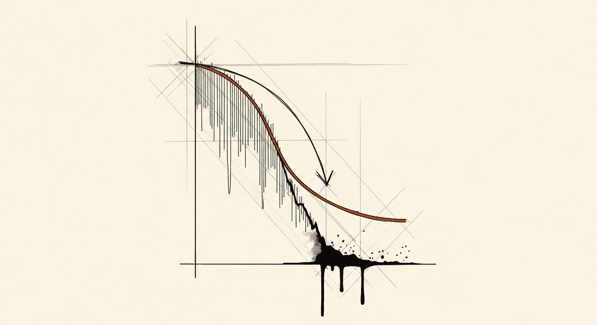 Sketch of performance degrading as context fills with irrelevant noise