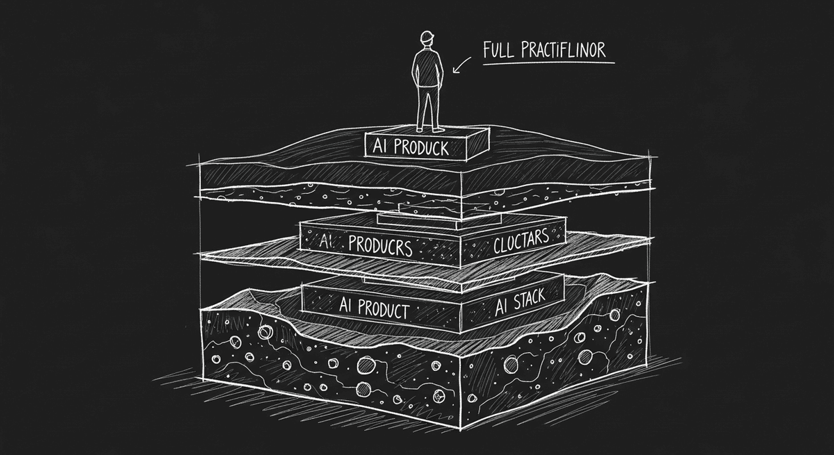 Sketch of GenAI product strategy layers as geological strata