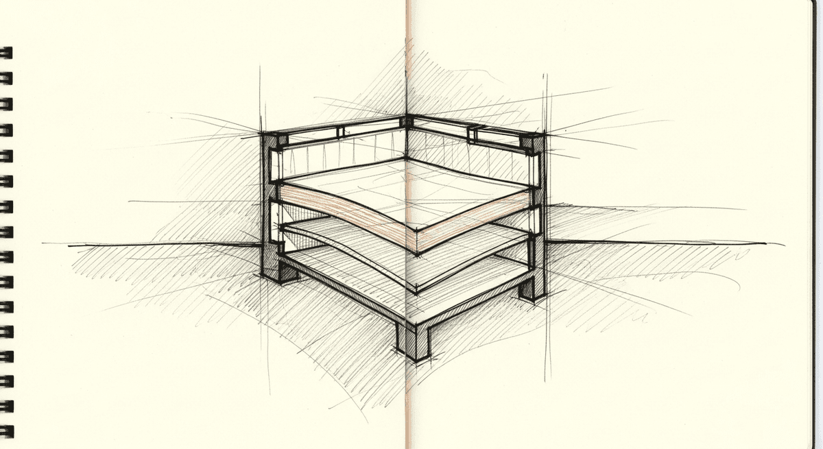Sketch of six-layer GenAI platform architecture in cross-section