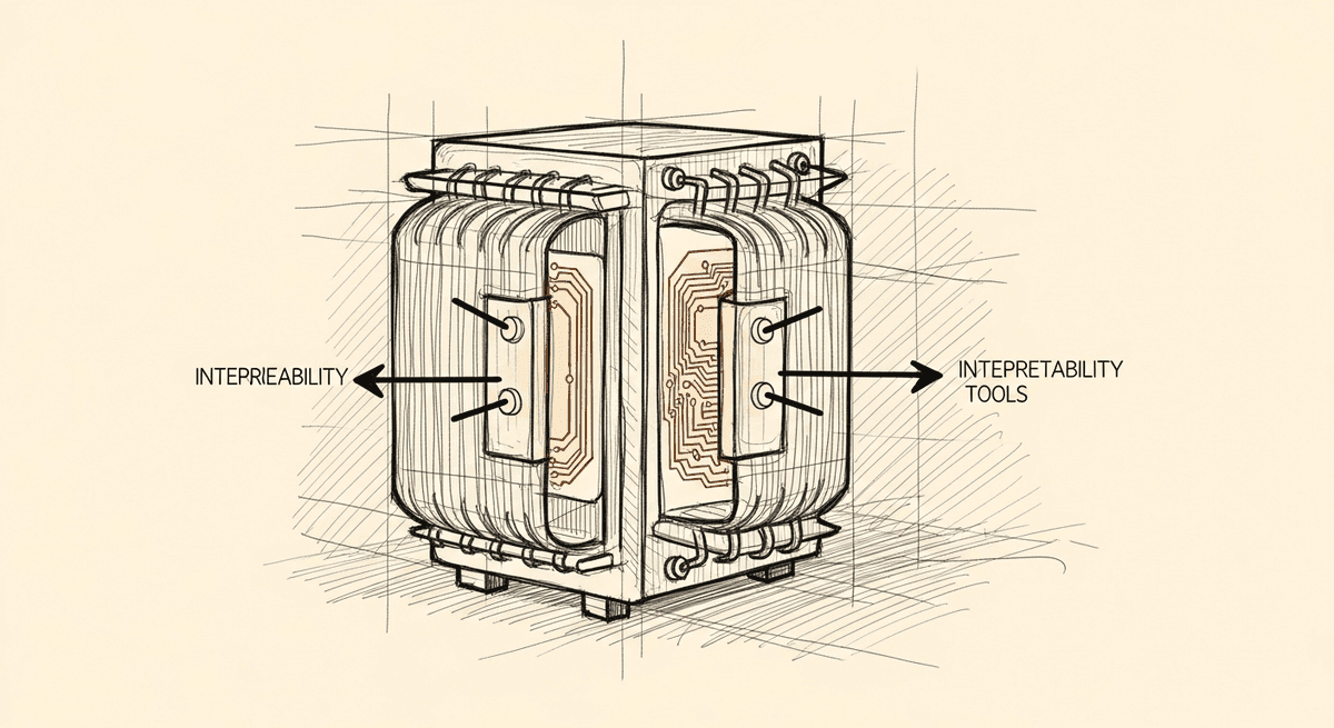 Sketch of mechanistic interpretability tools illuminating neural network circuits