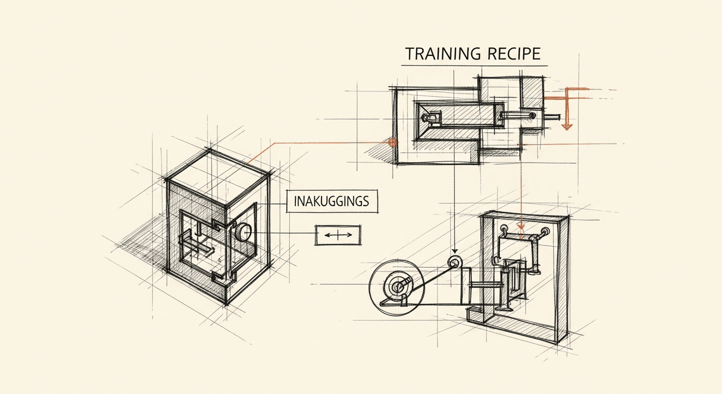 Sketch of neural network training recipe as engineering blueprint
