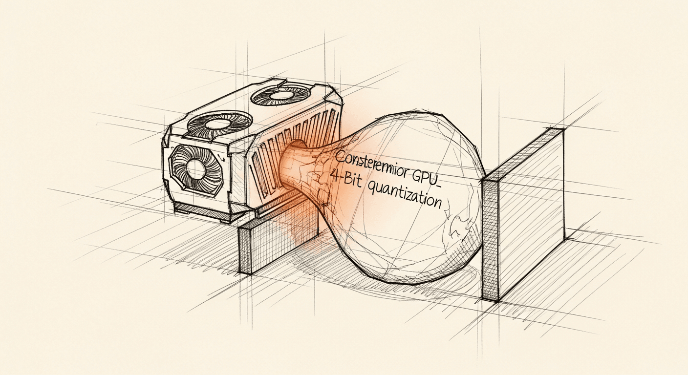 Sketch of consumer GPU running Q-LoRA 4-bit quantized fine-tuning