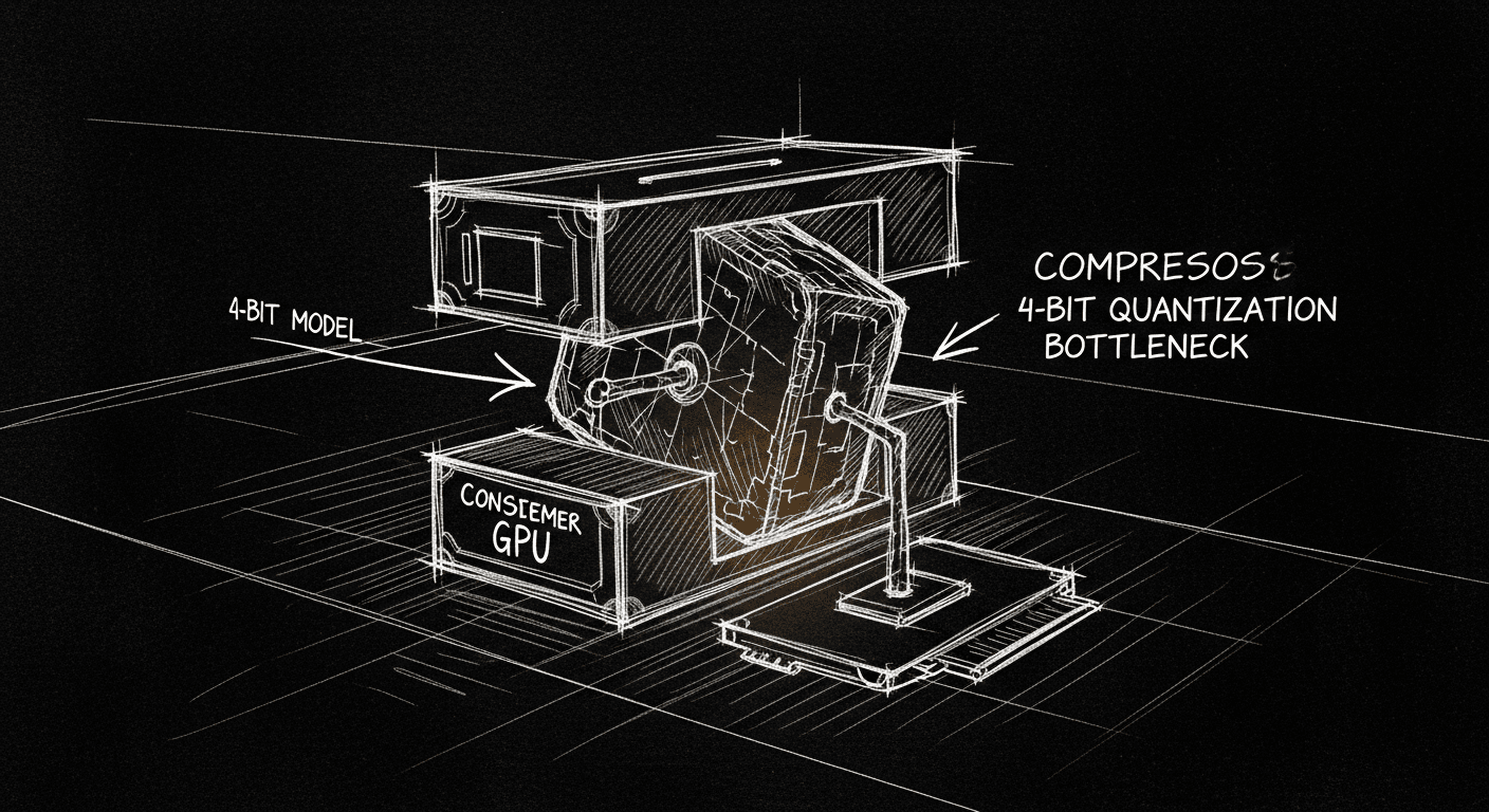 Sketch of consumer GPU running Q-LoRA 4-bit quantized fine-tuning