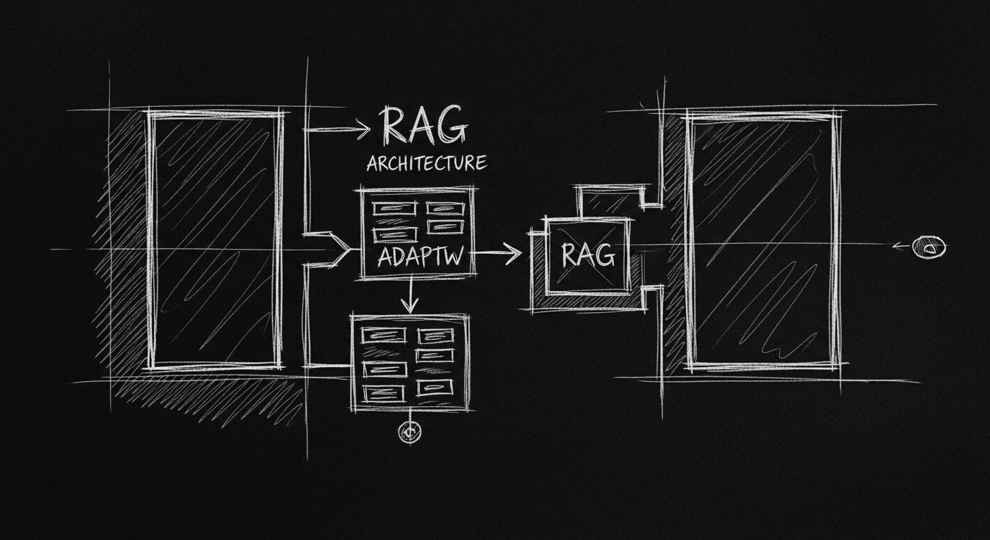 Sketch of RAG architecture evolving to coexist with large context windows